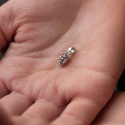 Кулон "Шишка" в белом золоте п03771 №2