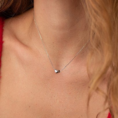 Золотое колье с сердечком кол01322 №2