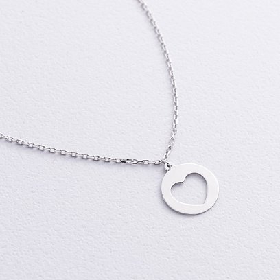 Золотой браслет "Сердечко" на ногу б05502 №2