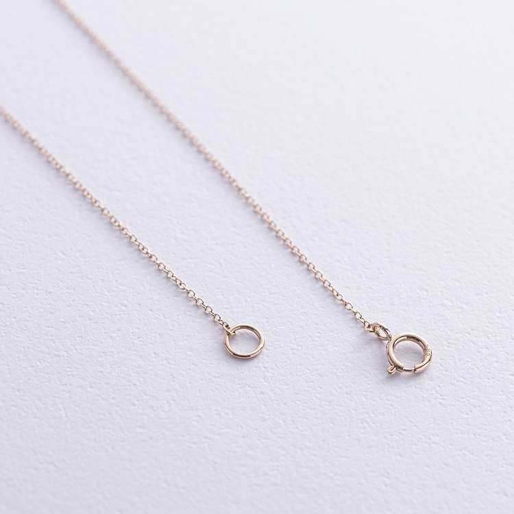 Золоте кольє "Сердечко" (рожевий опал, діаманти) колб0128sc від ювелірного магазину Онікс - 4