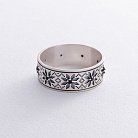 Серебряное кольцо "Вышиванка" (черные фианиты) 1113ч от ювелирного магазина Оникс - 7