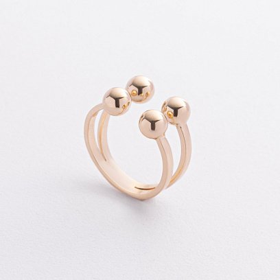 Каблучка "Кульки" у жовтому золоті к08246