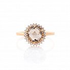 Золотое кольцо с раухтопазом и фианитами 14032138р от ювелирного магазина Оникс - 3