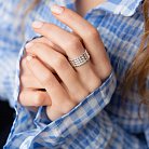 Широкое серебряное кольцо "Бьянка" 112692 от ювелирного магазина Оникс - 6