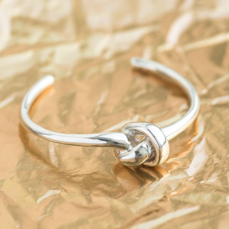 Срібний браслет ручної роботи "Вузол" 141327 від ювелірного магазину Онікс - 4