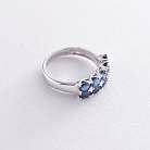 Золотое кольцо с бриллиантами и сапфирами к348he от ювелирного магазина Оникс - 2