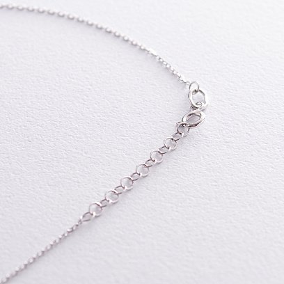 Серебряное колье с фианитами 181027 №4