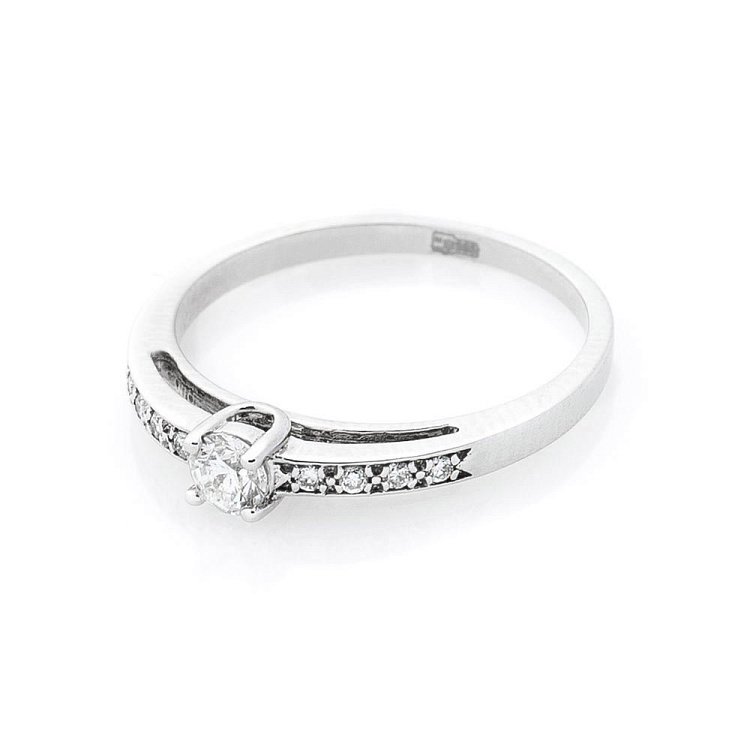 Заручальна золота каблучка з діамантами JR85105 від ювелірного магазину Онікс - 1