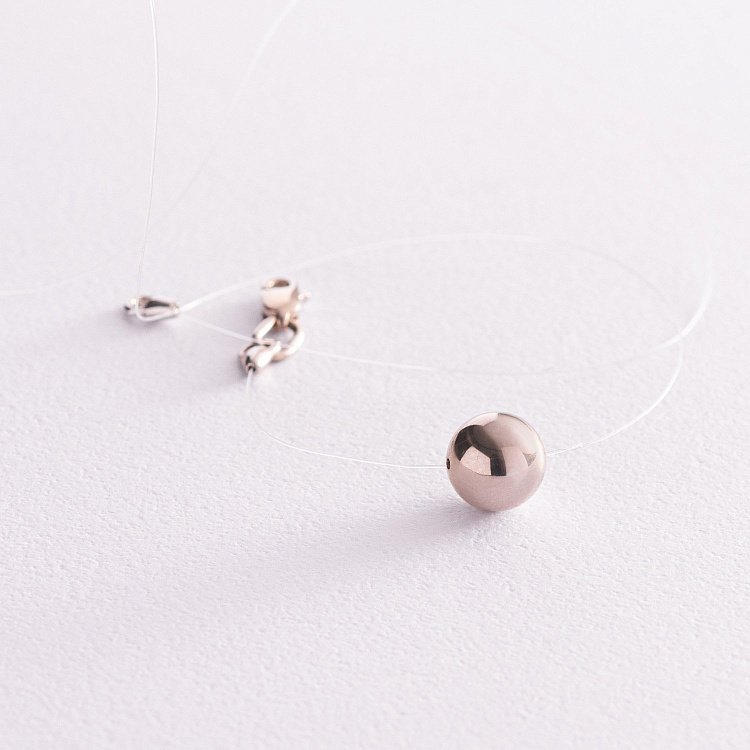 Золоте кольє Кулька на лісці кол01303 від ювелірного магазину Онікс - 2