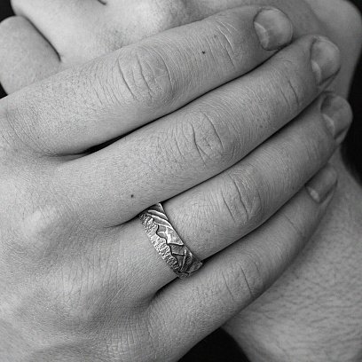 Срібна каблучка "Гори" 112705 №4