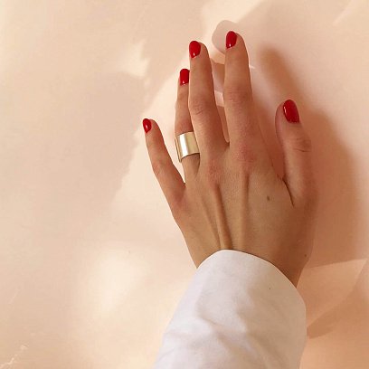 Широкое кольцо "Плутон" в серебре 112154