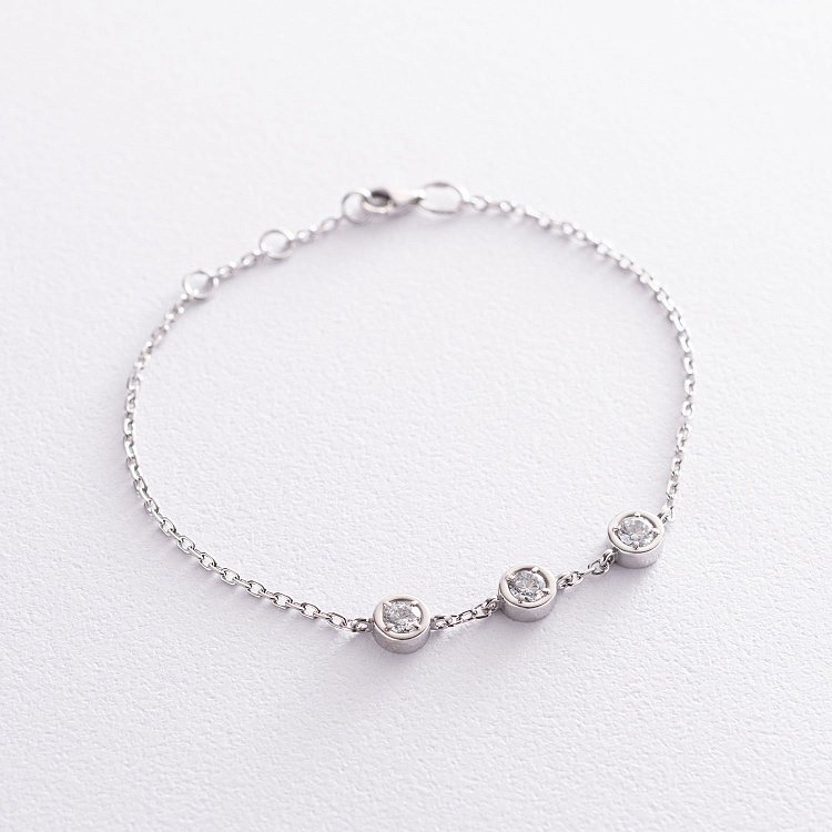 Серебряный браслет с фианитами 141525 от ювелирного магазина Оникс