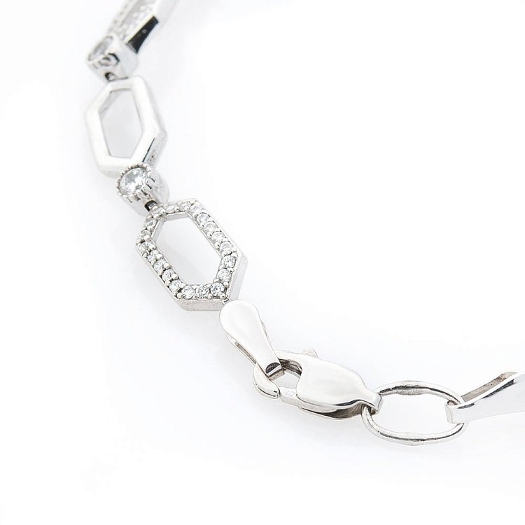 Серебряный браслет (фианиты) 14761 от ювелирного магазина Оникс - 1