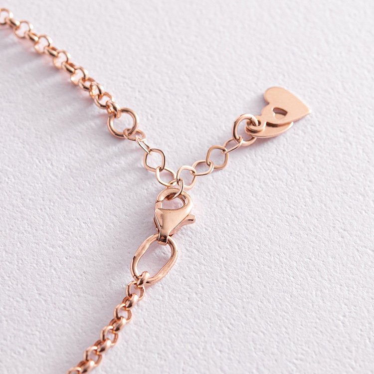 Золотий браслет "Сердечко" б05064 від ювелірного магазину Онікс - 2