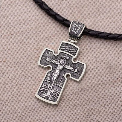 Серебряный крест ''Распятие. Архангел Михаил.'' 132514 №10