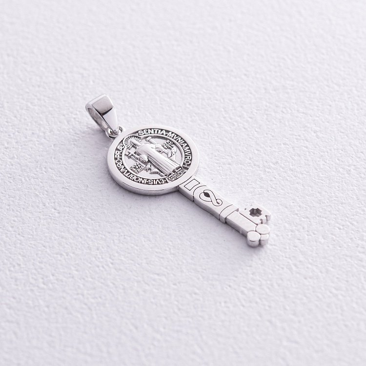 Золотая подвеска - ключ "Святой Бенедикт" п03280 от ювелирного магазина Оникс