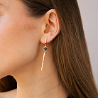 Золоті сережки "Конюшина" (емаль) с09710 от ювелирного магазина Оникс - 4