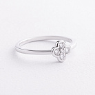 Золотое кольцо "Клевер" с бриллиантами кб0673sm от ювелирного магазина Оникс