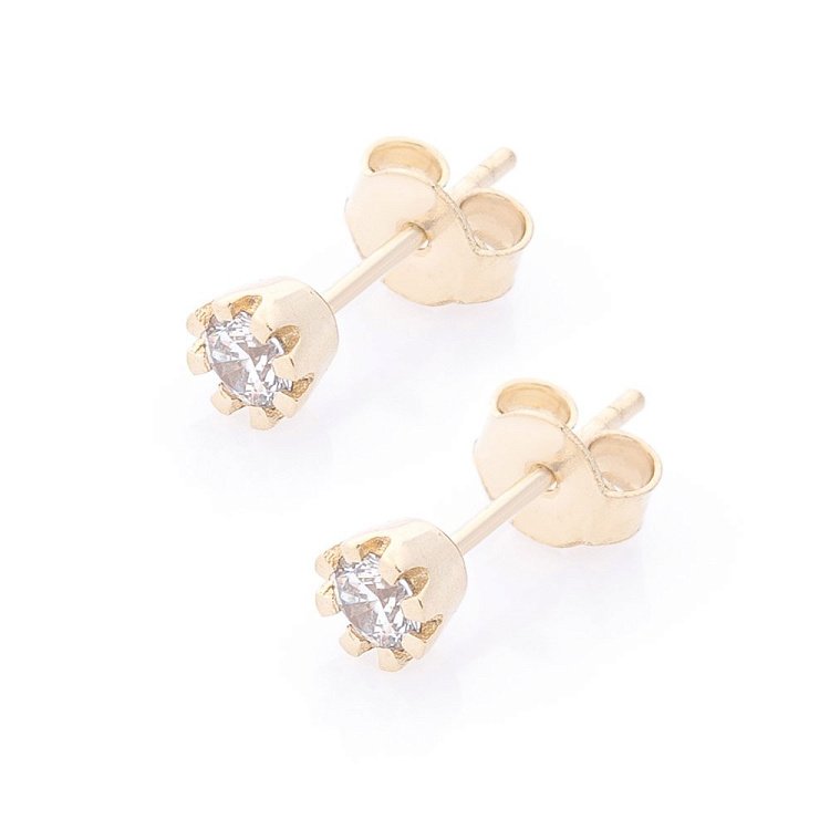 Золотий кулон з фіанітами п03235 від ювелірного магазину Онікс - 2