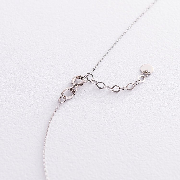 Кольє "Хрестик" в білому золоті (фіаніти) кол01815 від ювелірного магазину Онікс - 5