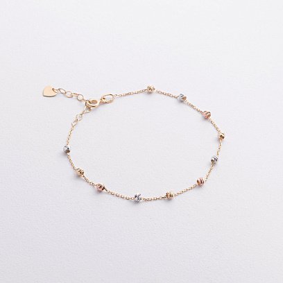 Браслет "Шарики" в желтом золоте б05516