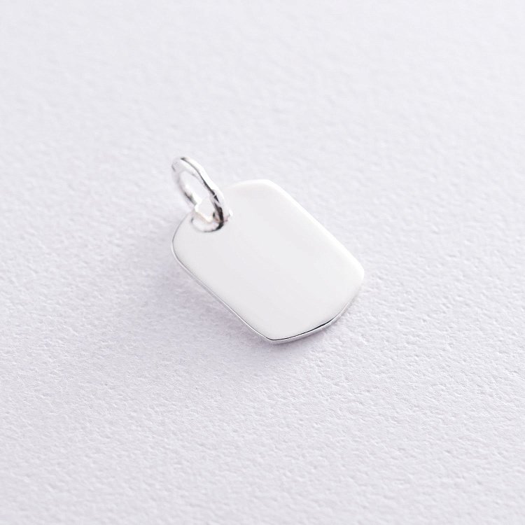 Серебряный кулон для гравировки 133039 от ювелирного магазина Оникс