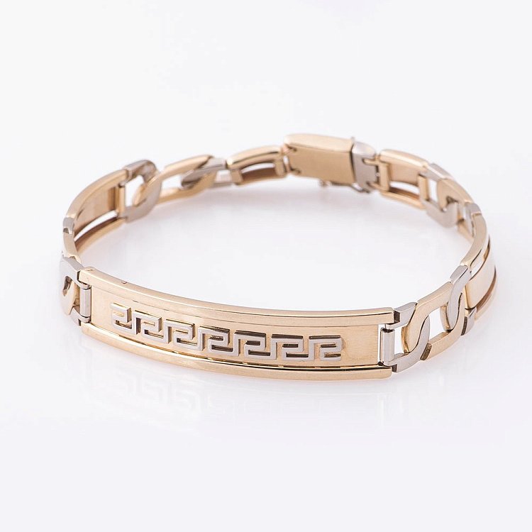 Золотий чоловічий браслет б00008 від ювелірного магазину Онікс