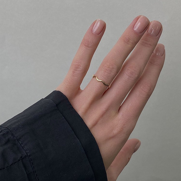 Кольцо "Волна" в желтом золоте к06732 от ювелирного магазина Оникс - 8