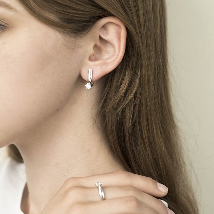 Золота заручальна каблучка з фіанітом к05373 від ювелірного магазину Онікс - 6