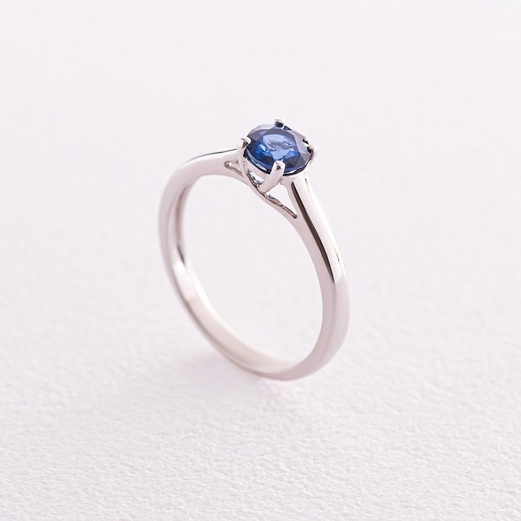Золотое кольцо с сапфиром кб0109gl от ювелирного магазина Оникс