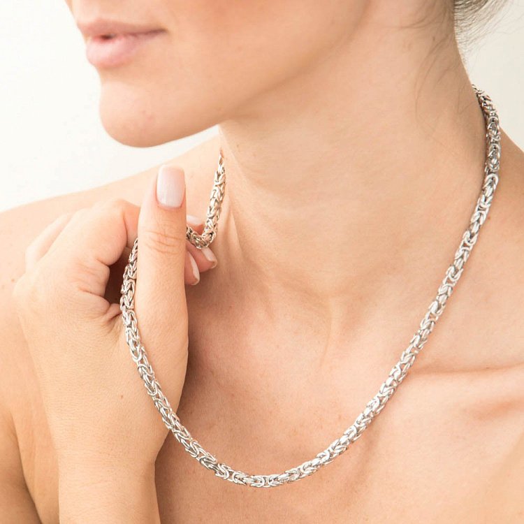 Цепочка из белого золота ц00279 от ювелирного магазина Оникс - 2