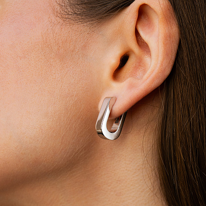 Серьги "Grace" в белом золоте с09693 №4