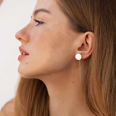 Срібні сережки "Монетки" 122994