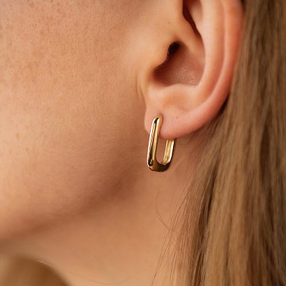 Серьги "Этель" в желтом золоте с08736 №4