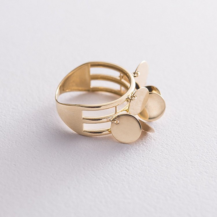 Золота каблучка Монетки к06408 від ювелірного магазину Онікс