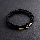 Ювелирный шнурок с золотой застежкой кол02654 от ювелирного магазина Оникс - 5