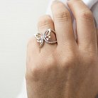 Срібний перстень з фіанітами "Метелик" 112038 от ювелирного магазина Оникс - 1