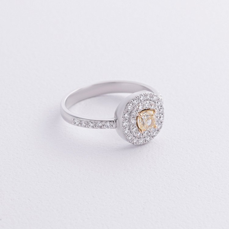 Кольцо с бриллиантами (белое золото) 242081121 от ювелирного магазина Оникс - 2