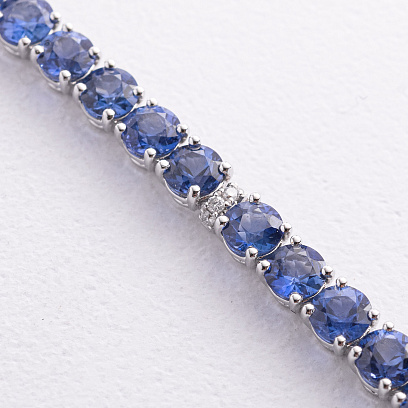 Золотой браслет с бриллиантами и сапфирами бб0062nl №2