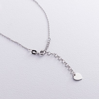 Серебряное колье "Жемчужина на цепочке" 181269 №6