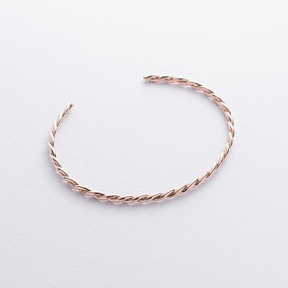 Жорсткий золотий браслет "Переплетення" б05531 №3