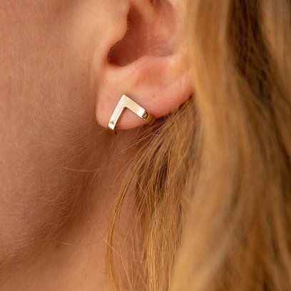 Золоті сережки - пусети "Акцент" с07444 №3