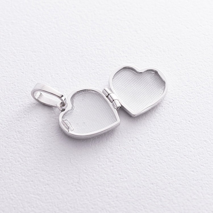 Підвіска для фото "Сердечко" в білому золоті п02964 від ювелірного магазину Онікс - 3