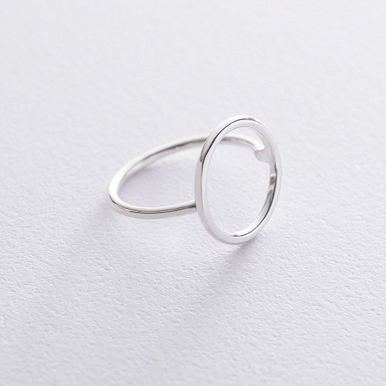 Срібна каблучка "Круг" 112247 Срібна каблучка "Круг" 112247 від ювелірного магазину Онікс