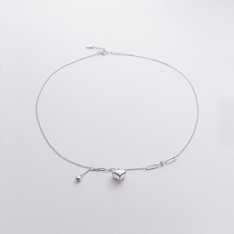 Серебряное колье "Сердечко" 181329 от ювелирного магазина Оникс - 2