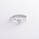 Помолвочное кольцо в белом золоте (бриллиант) кб0272 от ювелирного магазина Оникс - 4