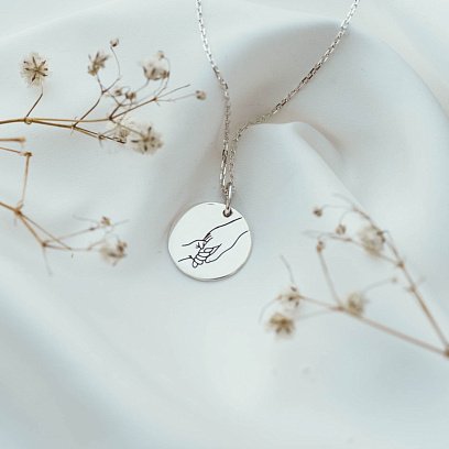 Серебряный кулон "Родительская поддержка" 132724мл №6