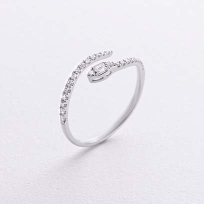 Золотое кольцо "Змея" с бриллиантами кб0557ca