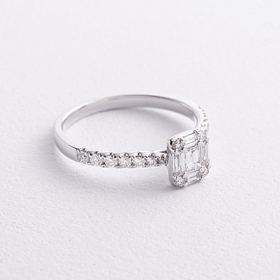 Золота каблучка з діамантами кб0691ri №2