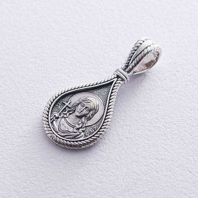 Серебряная ладанка"Святая мученица Любовь. Ангел Хранитель" 132980 №4